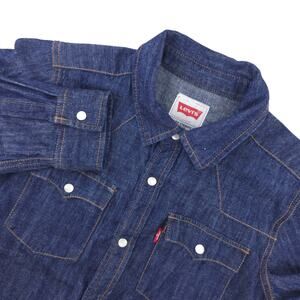 Levis Shirt Boys S 8-10Y Blue Denim Pearl Snap Western Long Sleeve Rodeo Cowboy